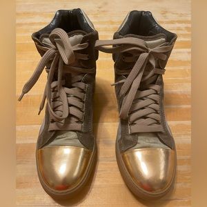 Lanvin Copper Toe High Top Sneaker w/ Box and Dustbag